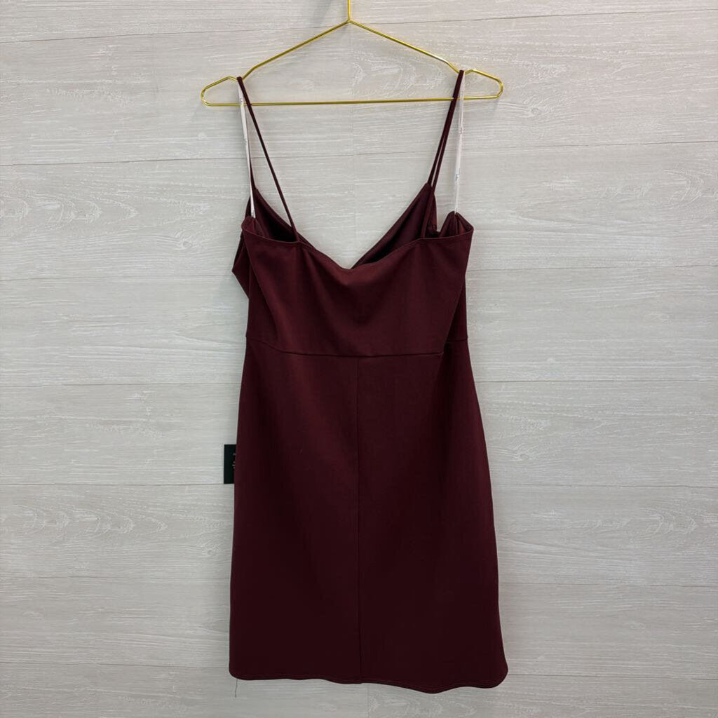 Lulus Burgundy Ruched Detail Dress 2X