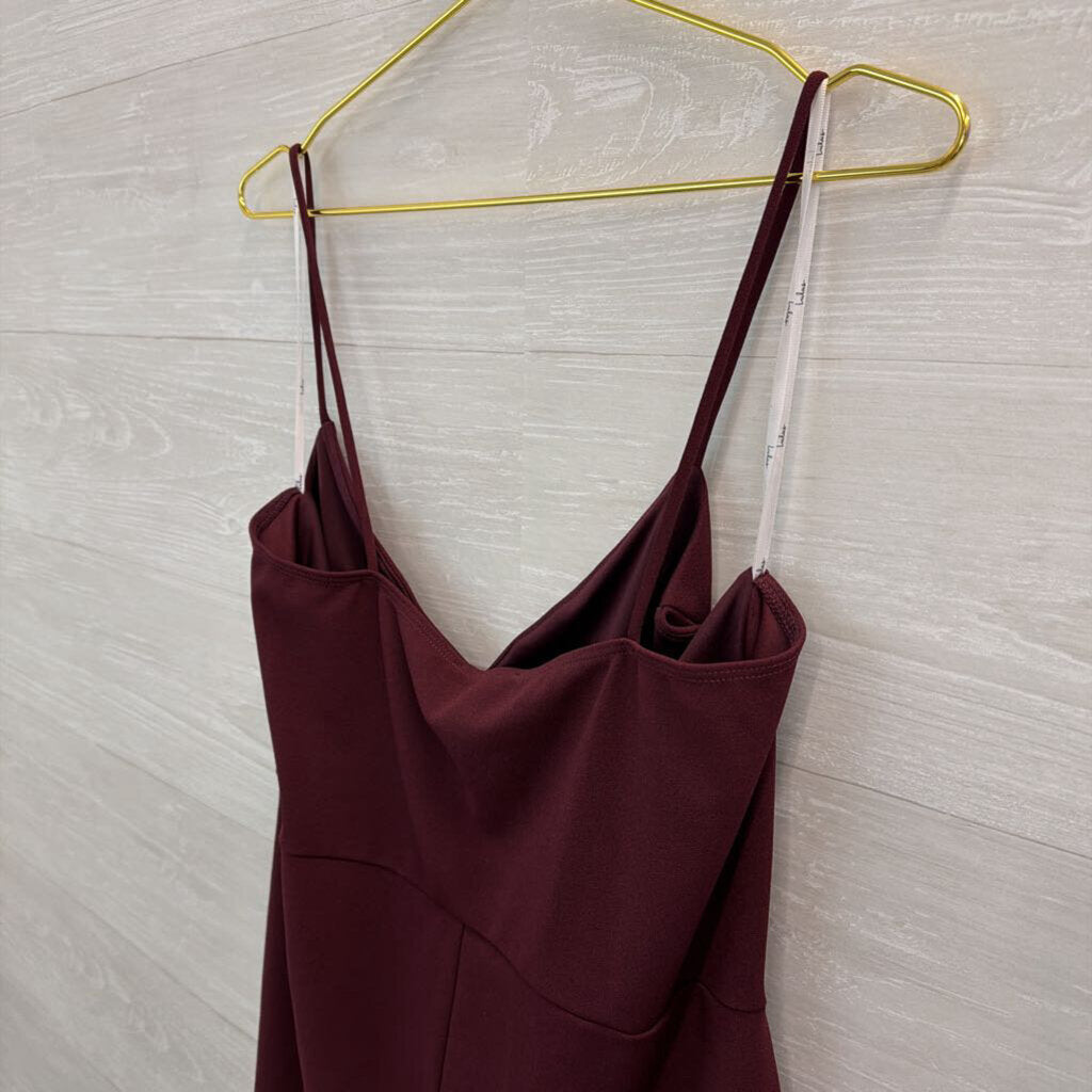 Lulus Burgundy Ruched Detail Dress 2X