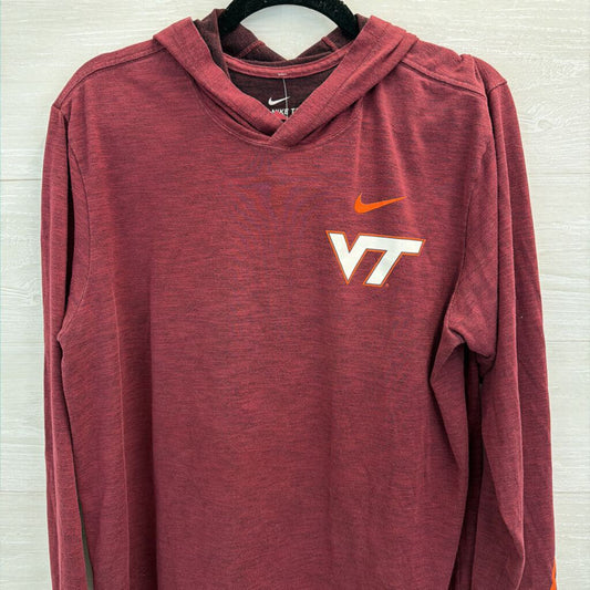 Nike Burgundy Virginia Tech Long Sleeve Hooded Pullover Large