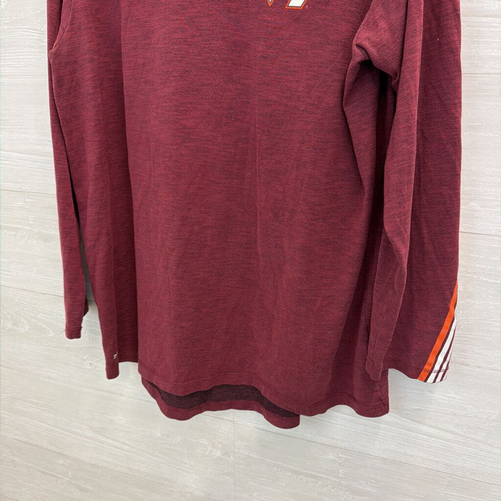 Nike Burgundy Virginia Tech Long Sleeve Hooded Pullover Large