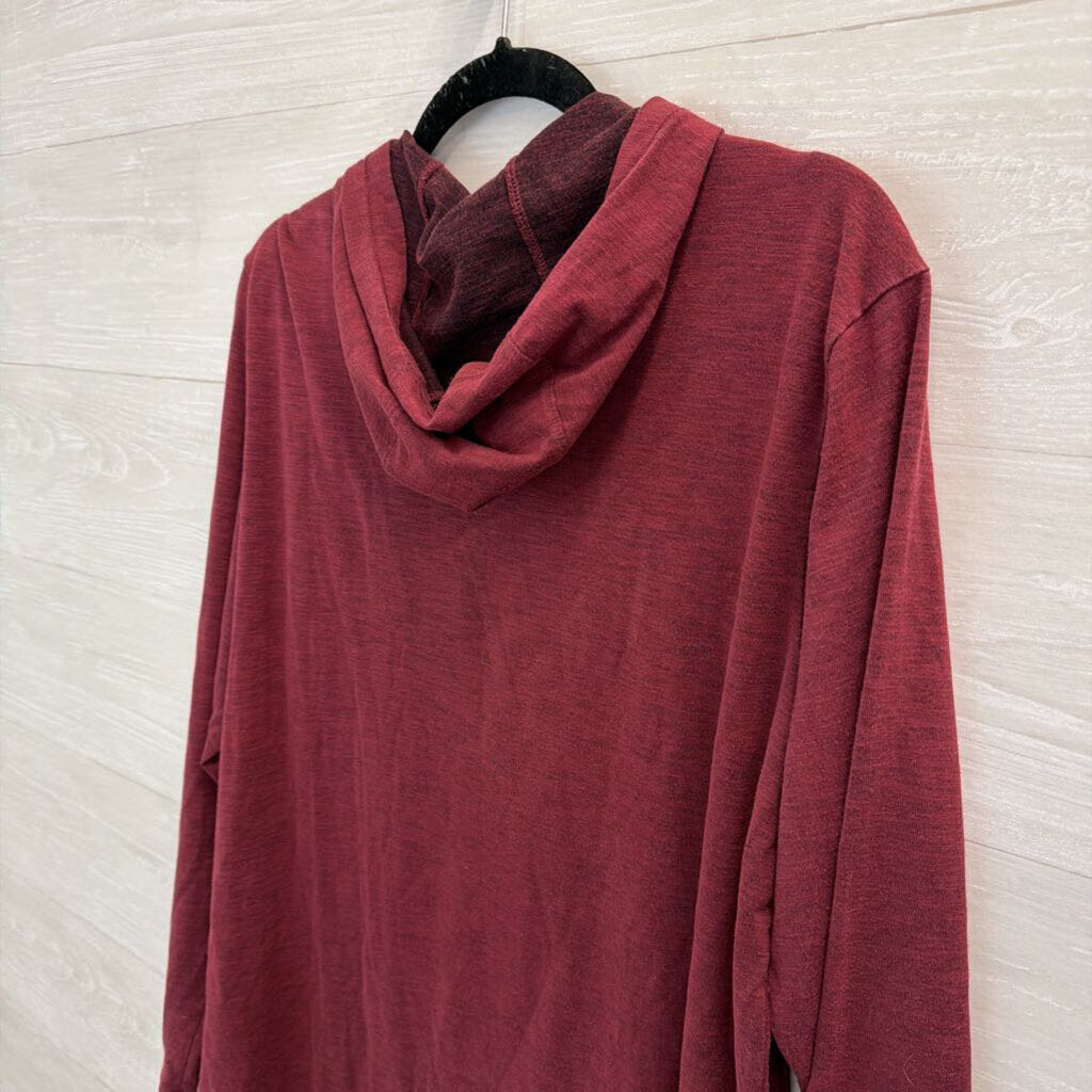 Nike Burgundy Virginia Tech Long Sleeve Hooded Pullover Large