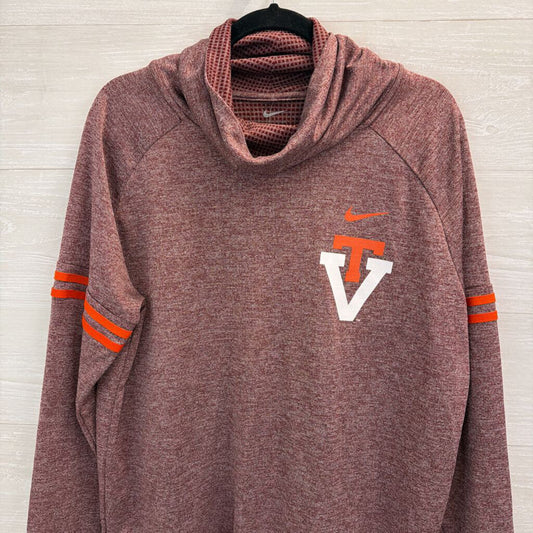 Nike Heathered Burgundy Virginia Tech Long Sleeve Thermal Turtleneck Top Extra Large