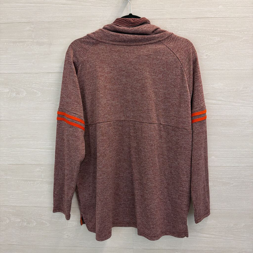 Nike Heathered Burgundy Virginia Tech Long Sleeve Thermal Turtleneck Top Extra Large