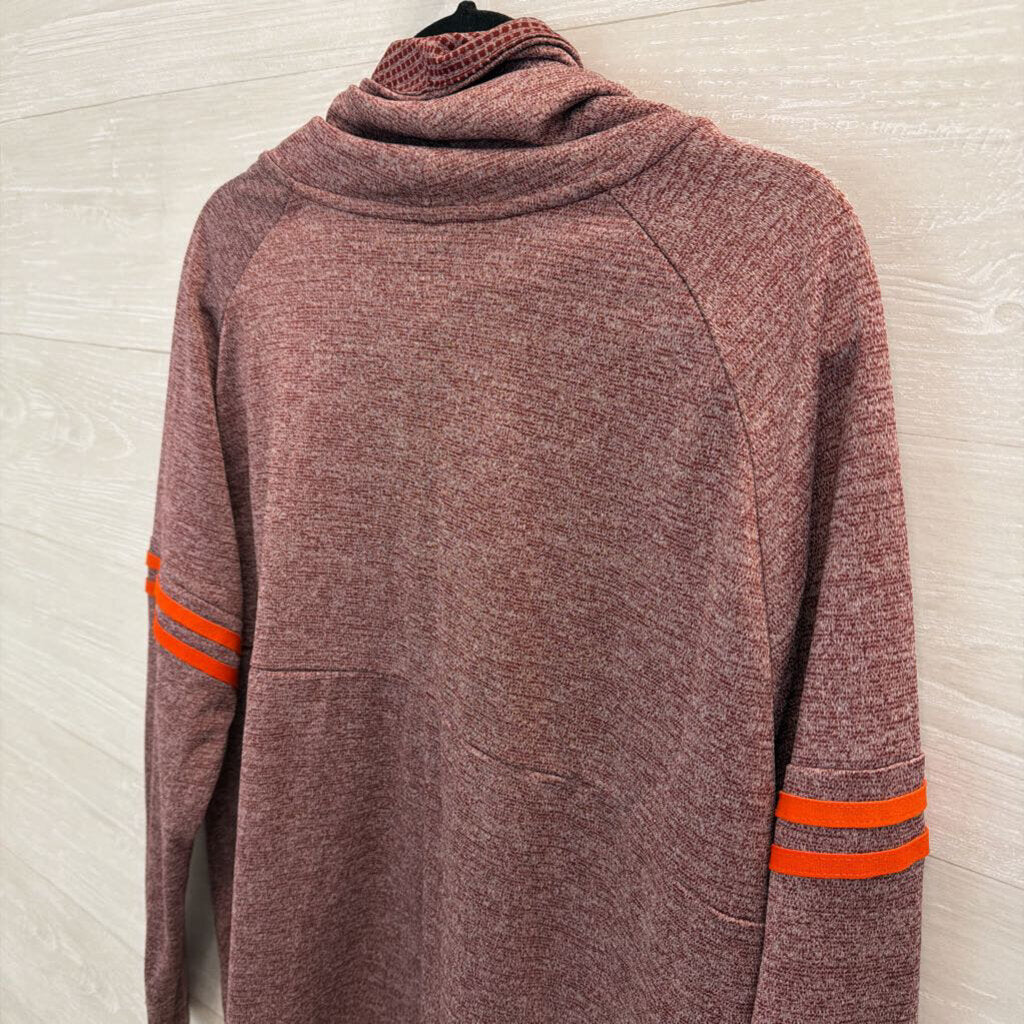Nike Heathered Burgundy Virginia Tech Long Sleeve Thermal Turtleneck Top Extra Large