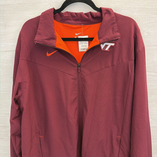 Nike Burgundy/ Orange Virginia Tech Zip Up Jacket Large