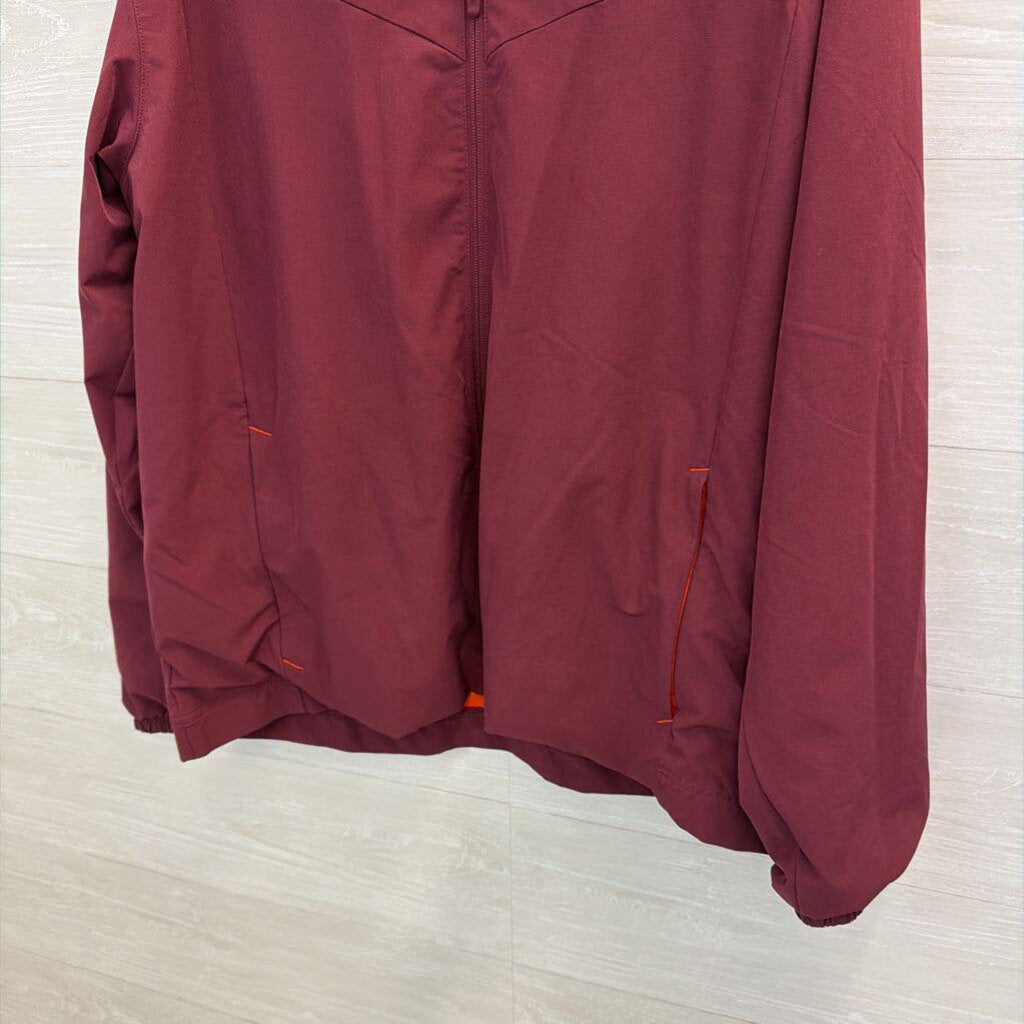 Nike Burgundy/ Orange Virginia Tech Zip Up Jacket Large