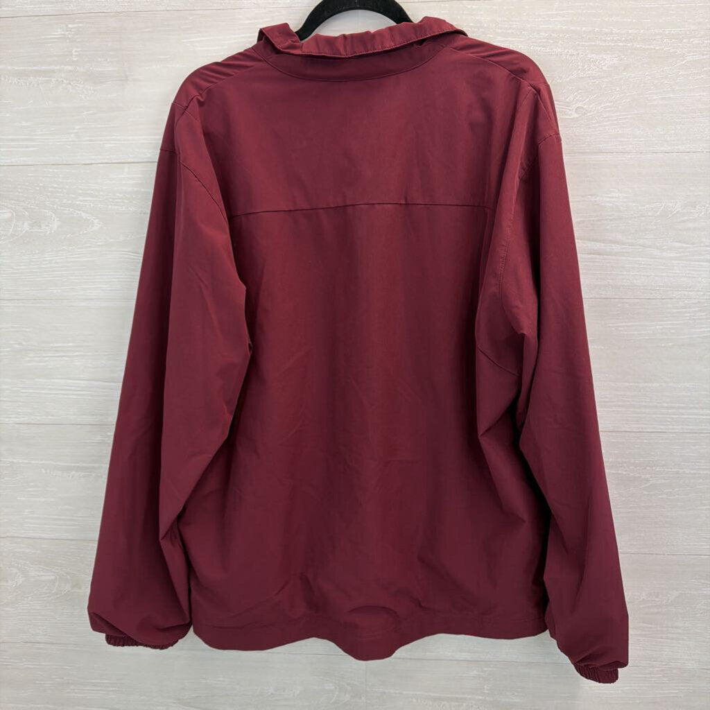 Nike Burgundy/ Orange Virginia Tech Zip Up Jacket Large