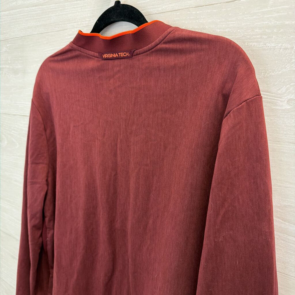 Nike Burgundy/ Orange Virginia Tech Quarter Zip Pullover Large