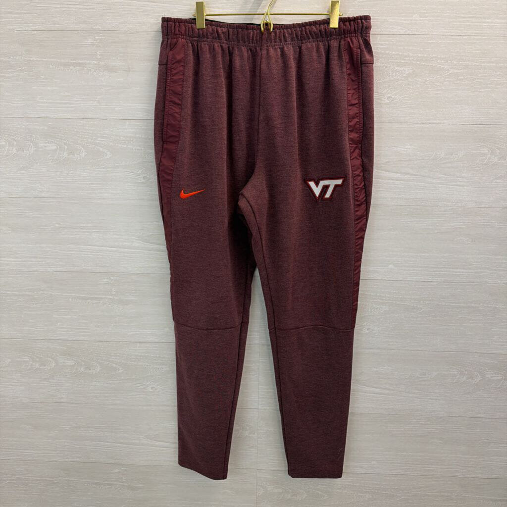 Nike Burgundy/ Orange Virginia Tech Sweatpants Large