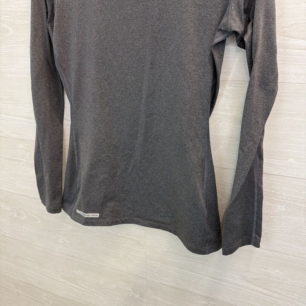 Under Armour Grey Fitted Cold Gear Long Sleeve Mock Neck Top Medium