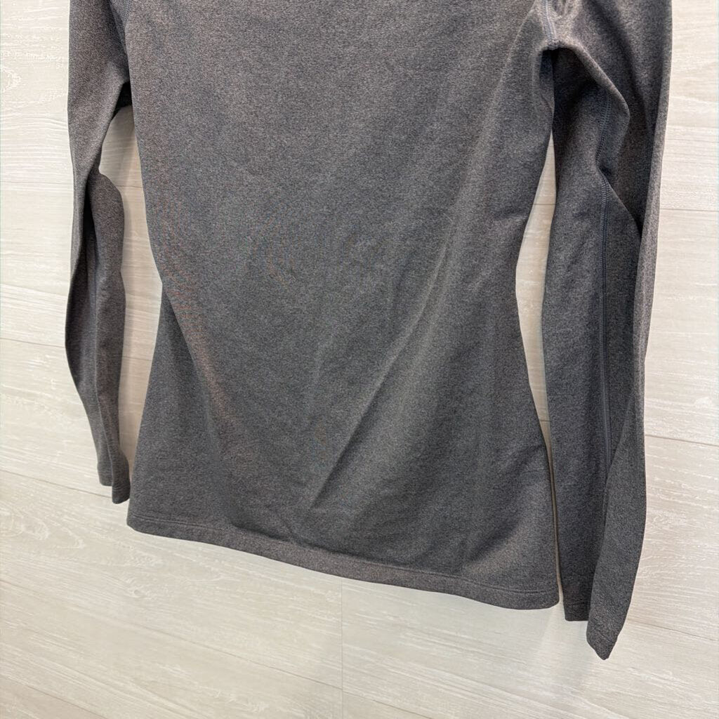 Under Armour Grey Fitted Cold Gear Long Sleeve Mock Neck Top Medium
