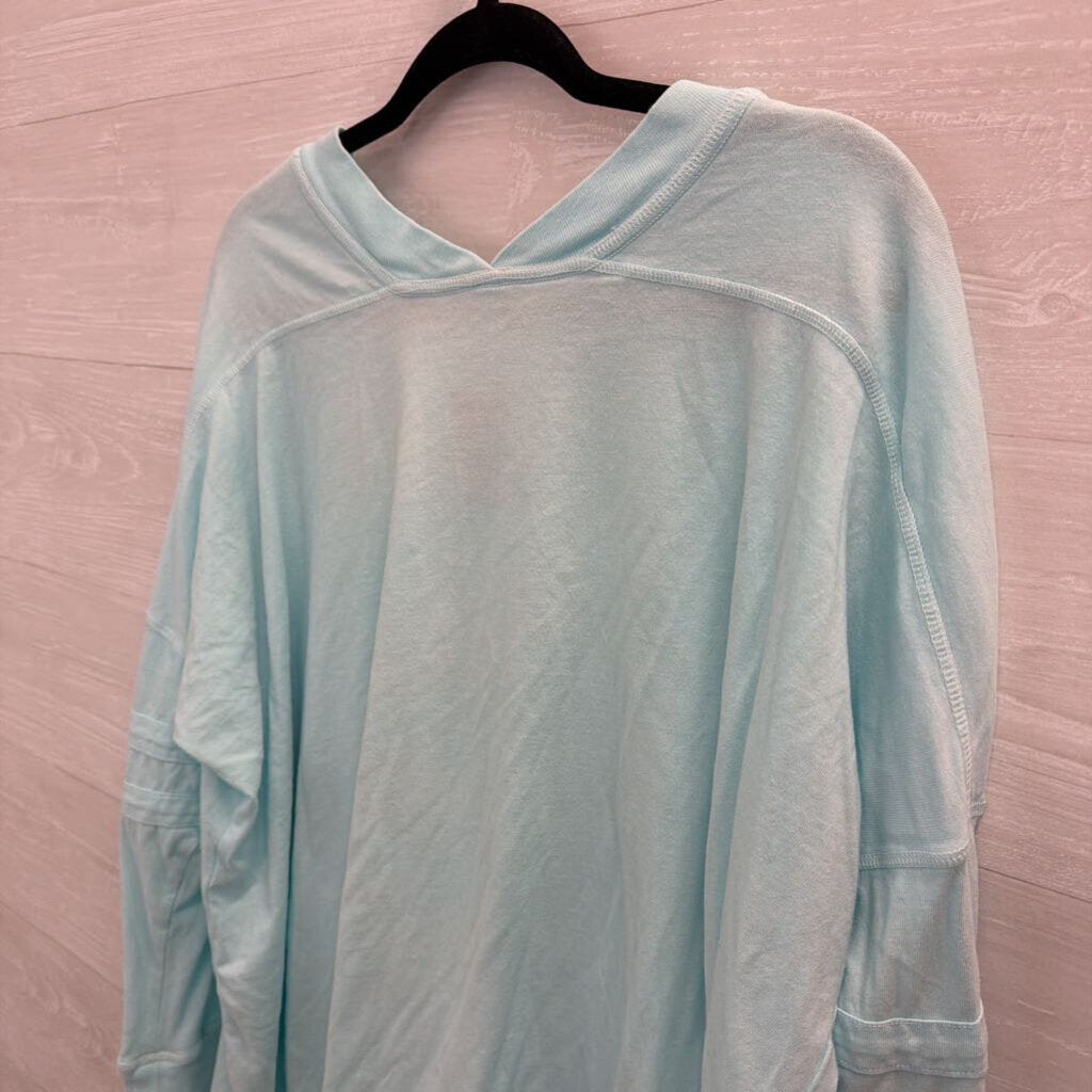 FP Movement Blue Long Sleeve V Neck Top Top Small