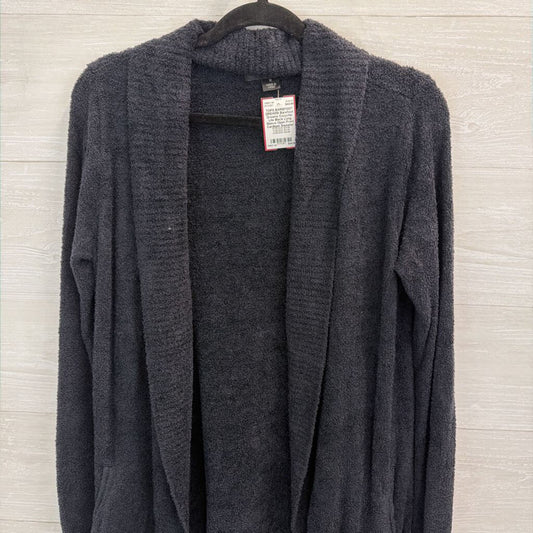 Barefoot Dreams Cozychic Lite Black Long Sleeve Open Front Cardigan Sweater Medium
