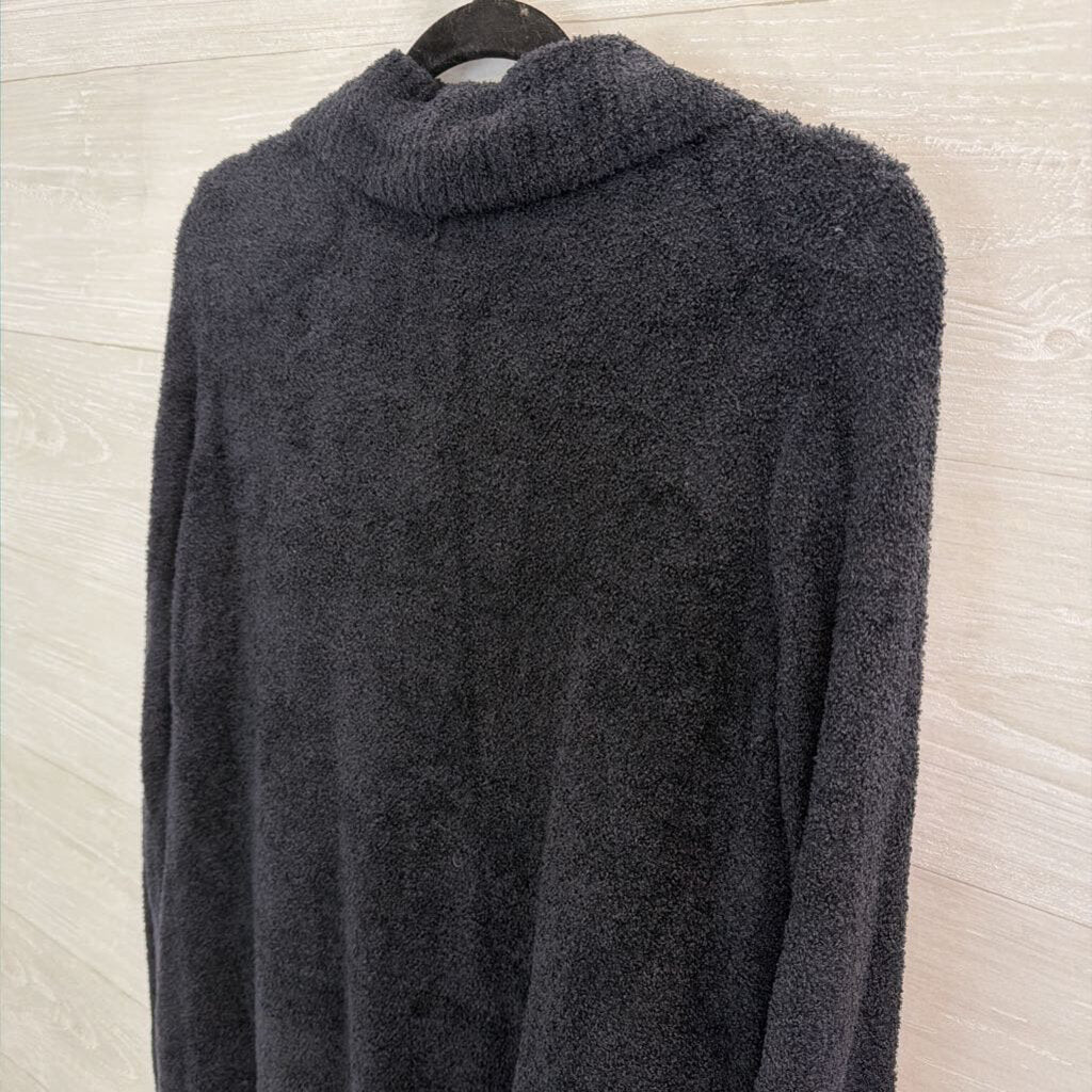 Barefoot Dreams Cozychic Lite Black Long Sleeve Open Front Cardigan Sweater Medium