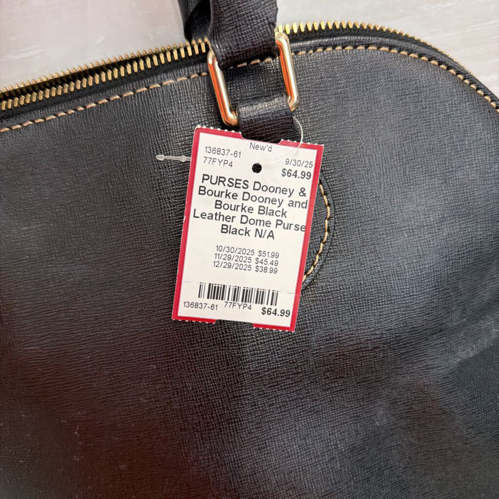 Dooney and Bourke Black Leather Dome Purse