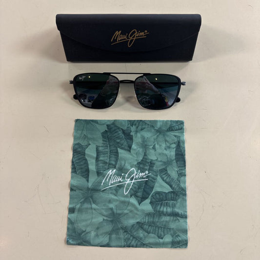 Maui Jim Black Square Aviator Sunglasses