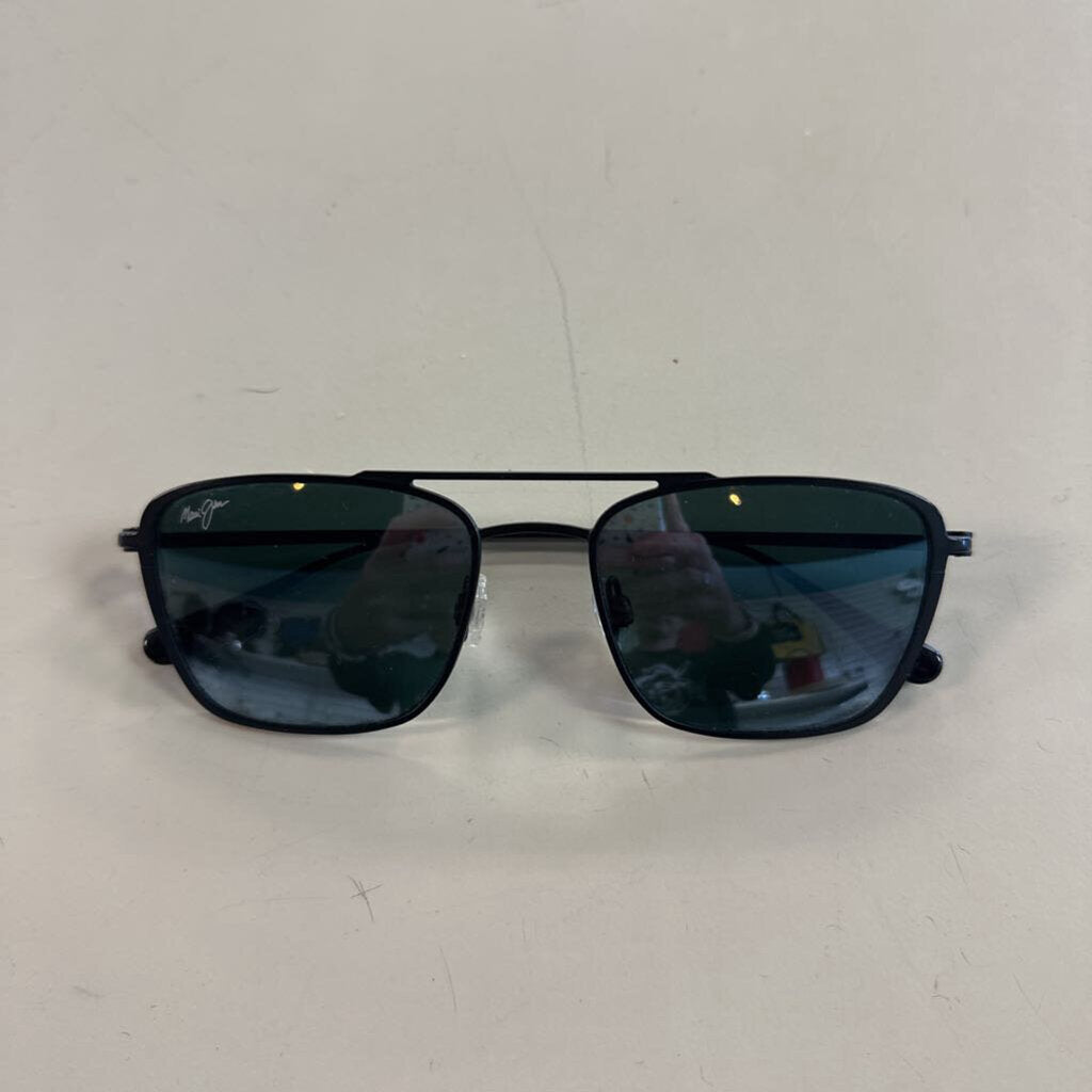 Maui Jim Black Square Aviator Sunglasses