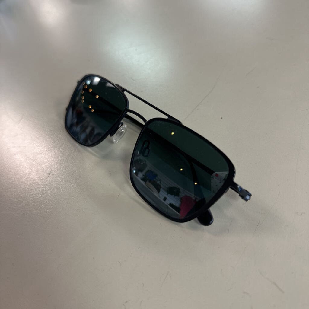 Maui Jim Black Square Aviator Sunglasses
