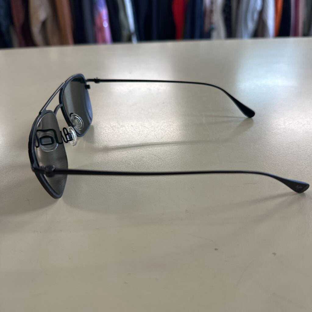 Maui Jim Black Square Aviator Sunglasses