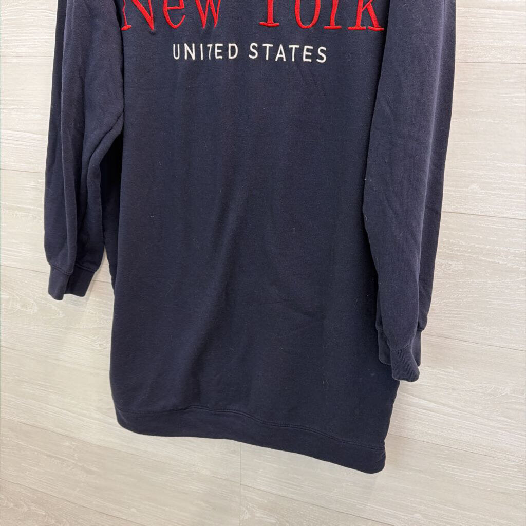 Navy New York Long Sleeve Pullover 12
