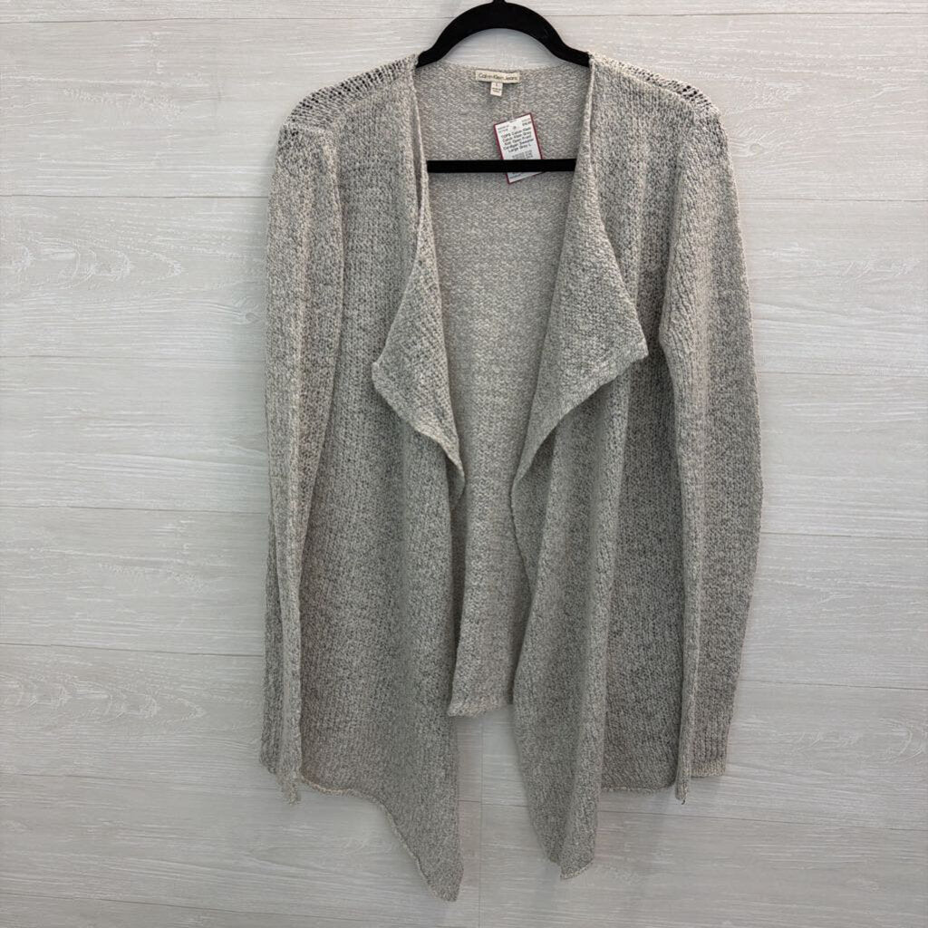 Calvin Klein Grey Knit Open Front Cardigan Sweater Large