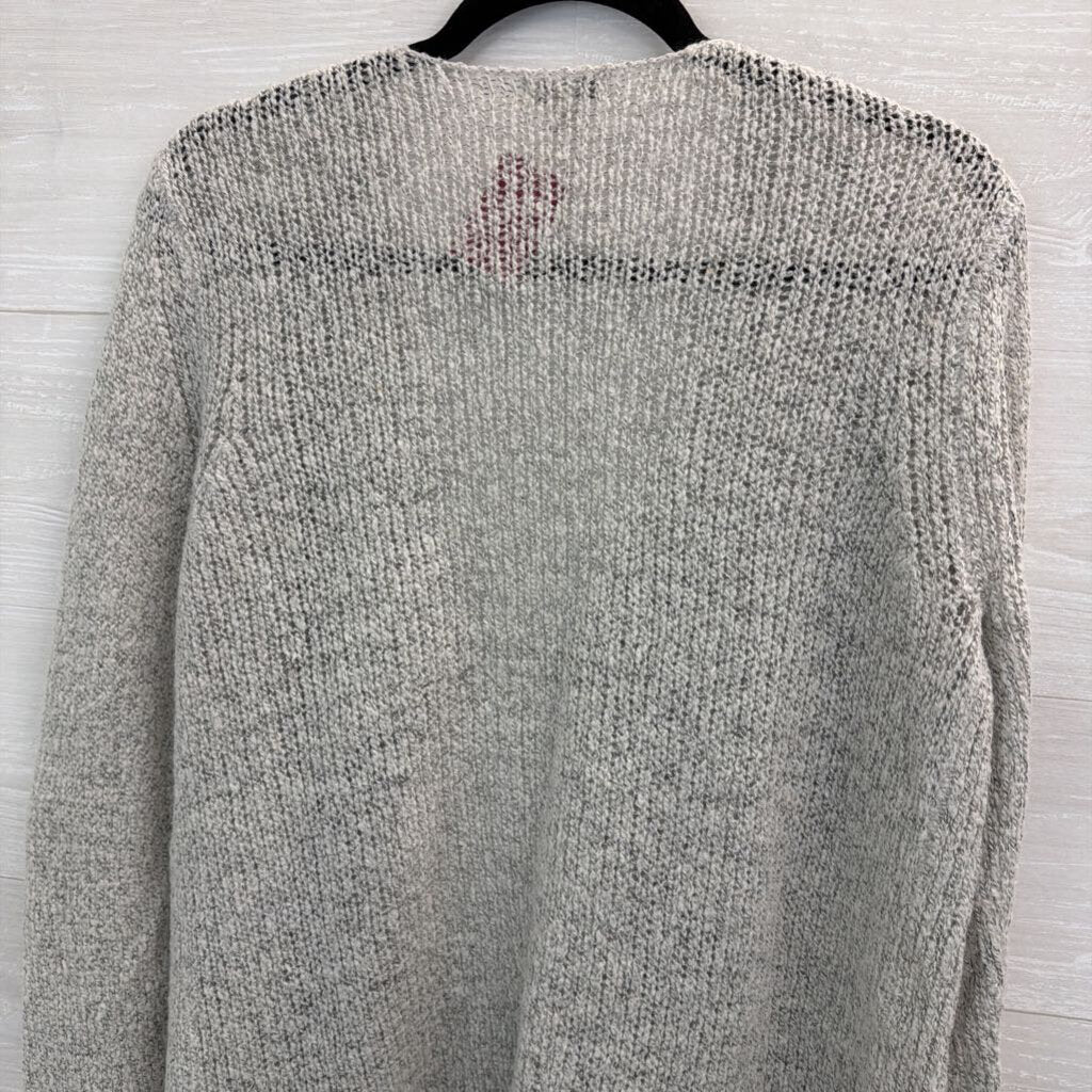 Calvin Klein Grey Knit Open Front Cardigan Sweater Large