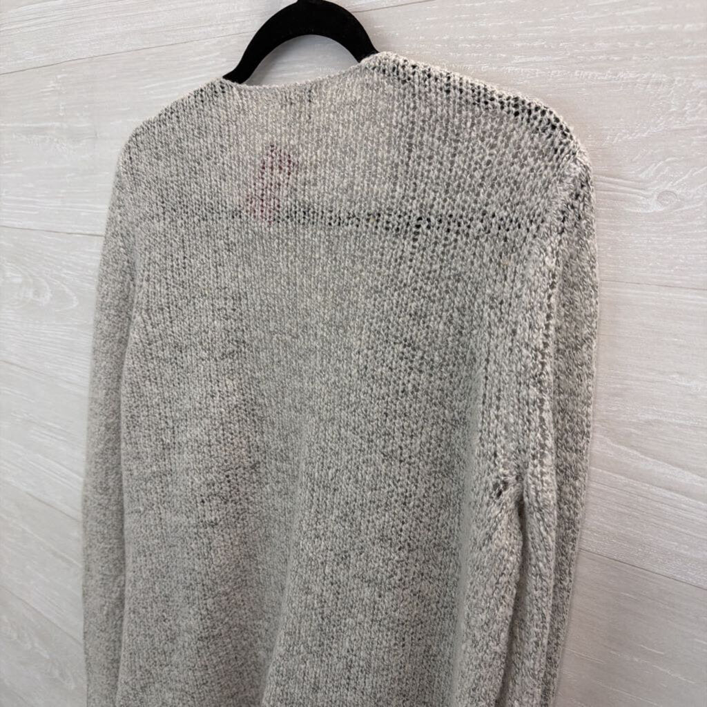 Calvin Klein Grey Knit Open Front Cardigan Sweater Large
