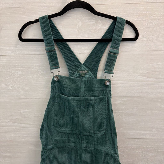 Green Corduroy Overall Dress Small