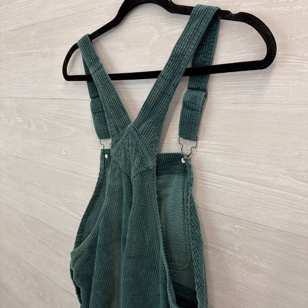 Green Corduroy Overall Dress Small
