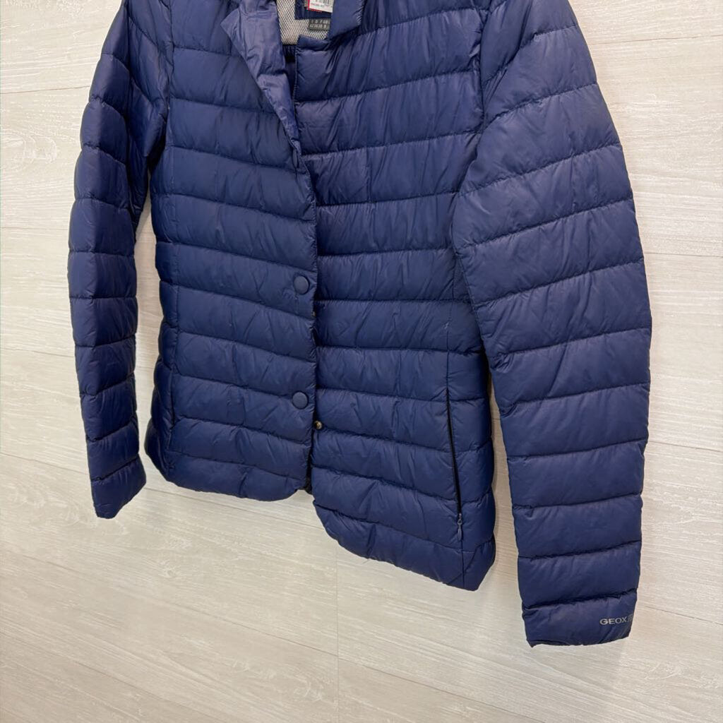 Geox Navy Puffer Snap Front Jacket 6