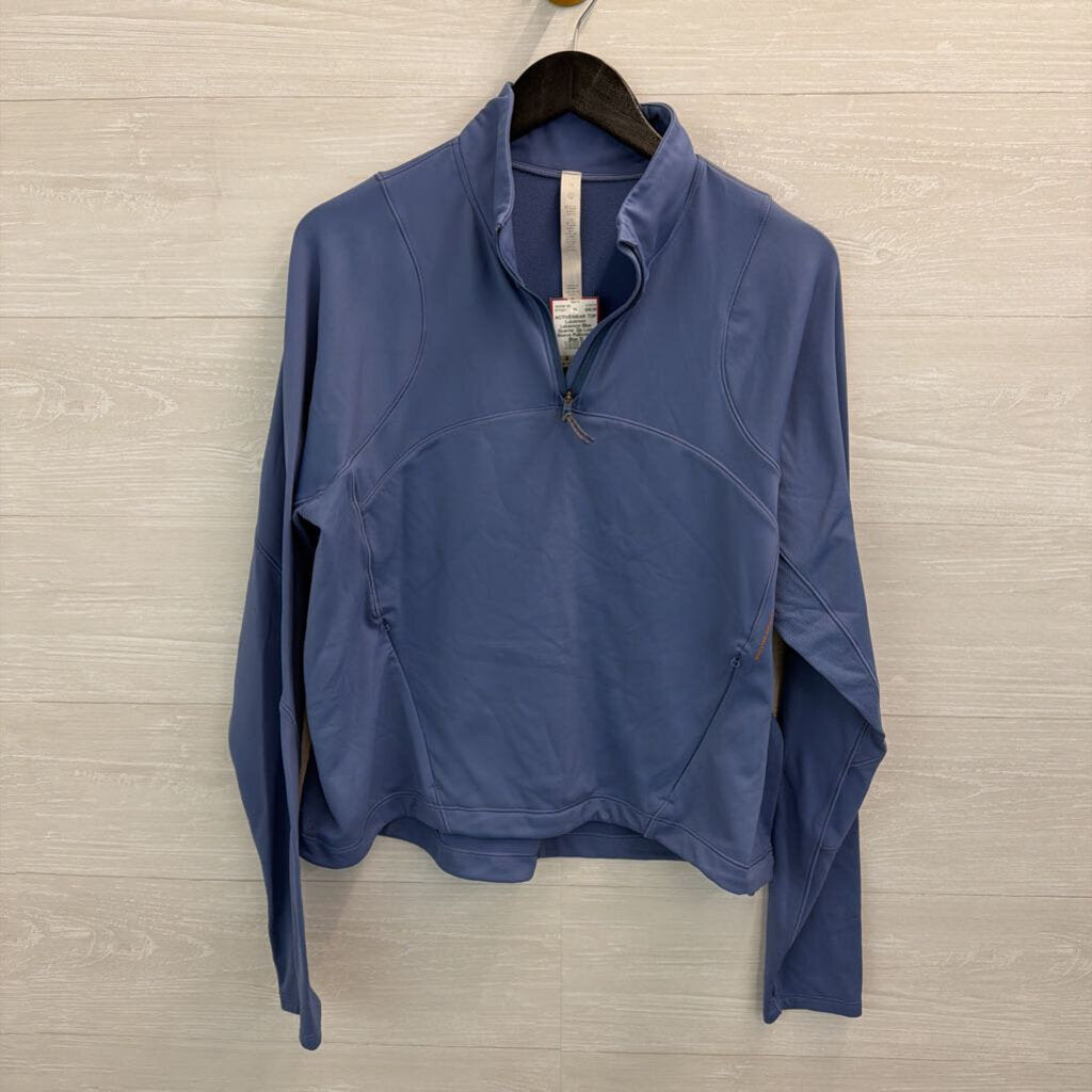 Lululemon Blue Quarter Zip Long Sleeve Pullover 12