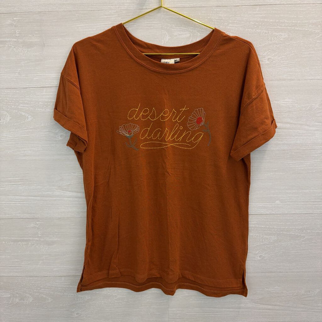 White Crow Brown Desert Darling Short Sleeve Graphic Tee Large