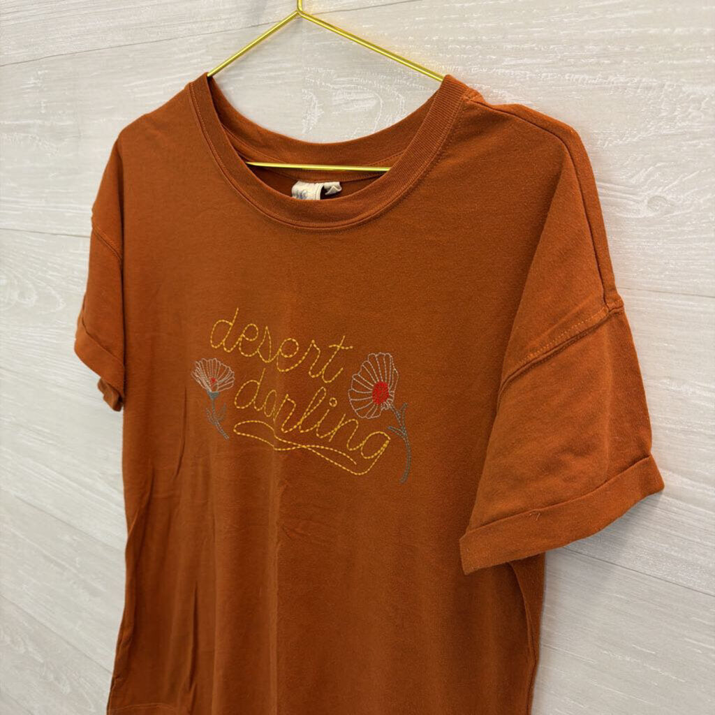 White Crow Brown Desert Darling Short Sleeve Graphic Tee Large