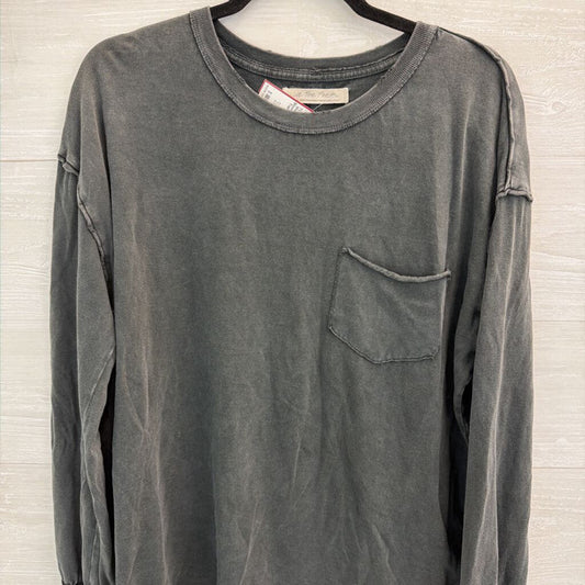 We The Free Grey Slouchy Long Sleeve Top Small