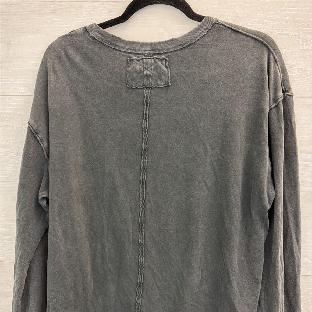 We The Free Grey Slouchy Long Sleeve Top Small