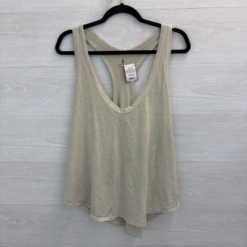FP Movement Green V Neck Slouchy Tank Top Large