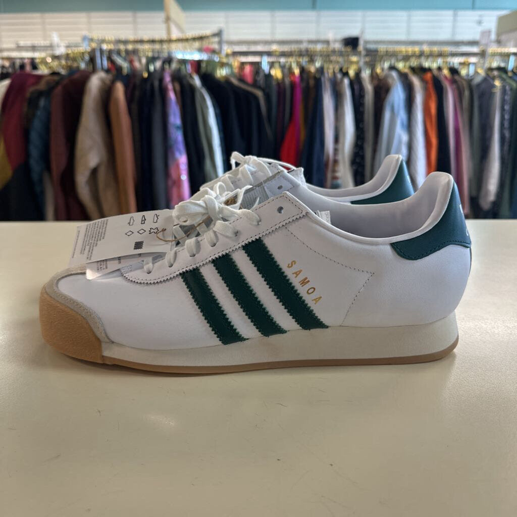 Adidas White/ Green Samoa Sneakers 11