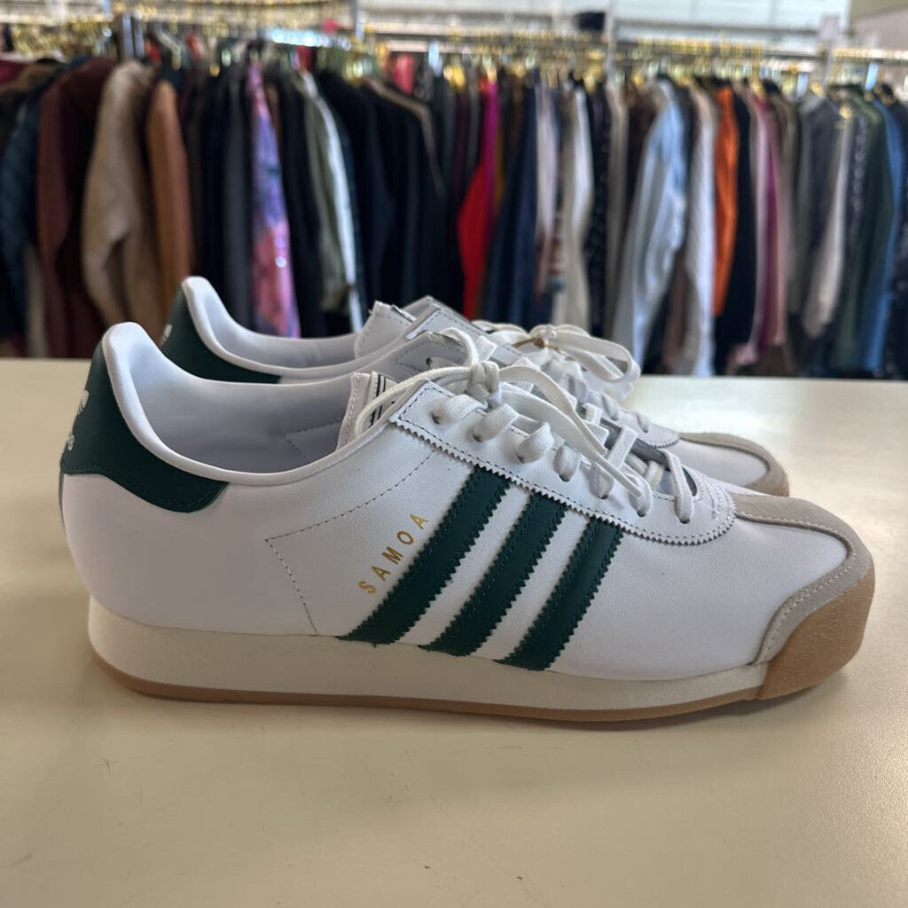 Adidas White/ Green Samoa Sneakers 11