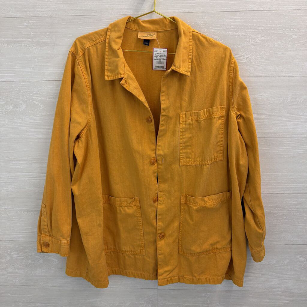 Universal Thread Yellow Long Sleeve Denim Shacket XXL
