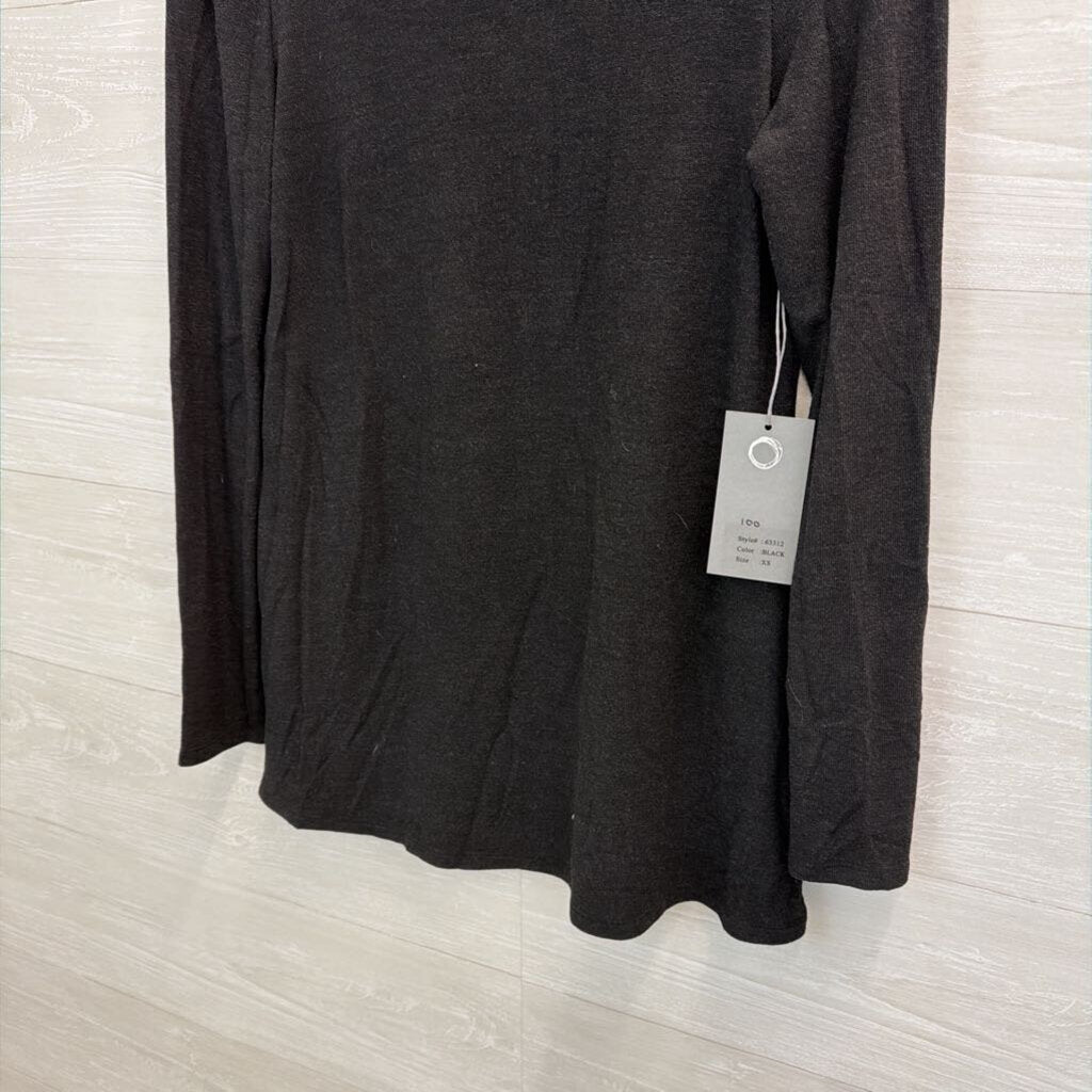 Habitat Soft Black Long Sleeve Turtleneck Top Extra Small