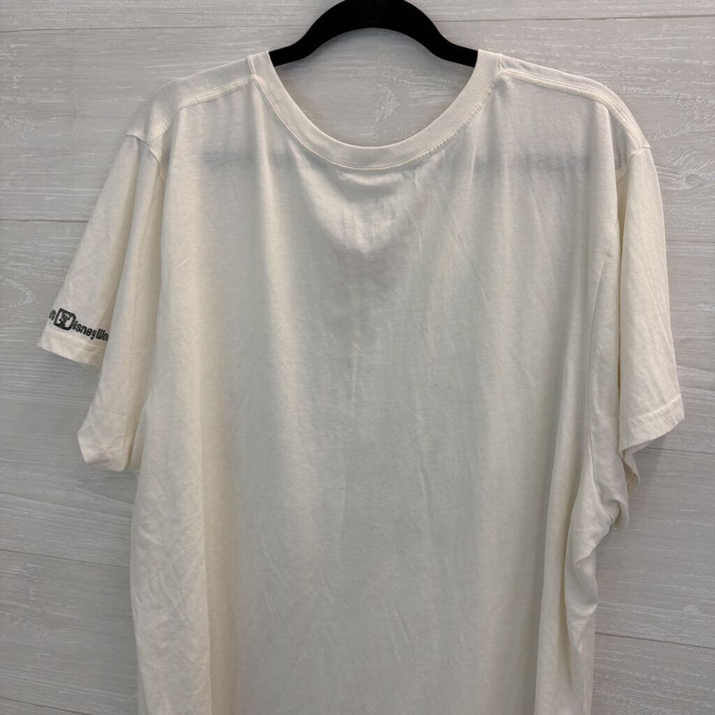 Disney White/ Black Shimmer Believe In Magic Short Sleeve Graphic Tee 3X