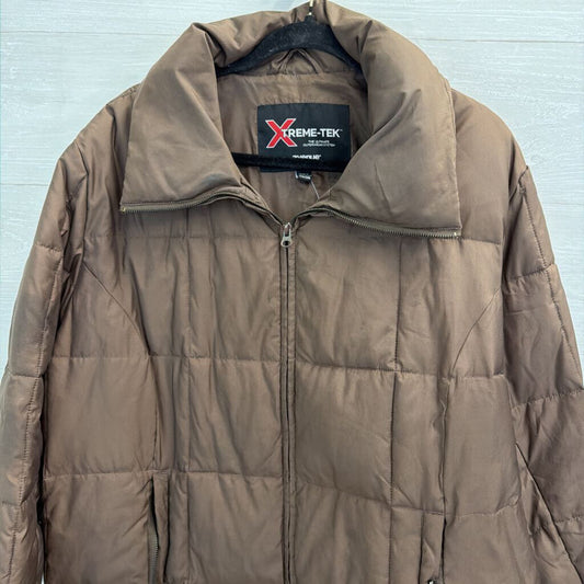 Xtreme Tek Brown Quilted Puffer Jacket 26/28 Womens