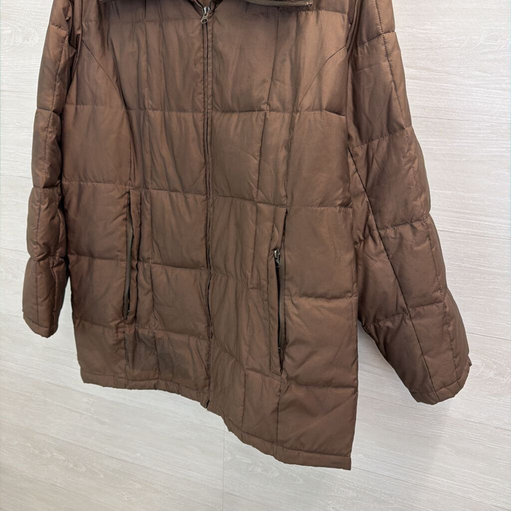 Xtreme Tek Brown Quilted Puffer Jacket 26/28 Womens