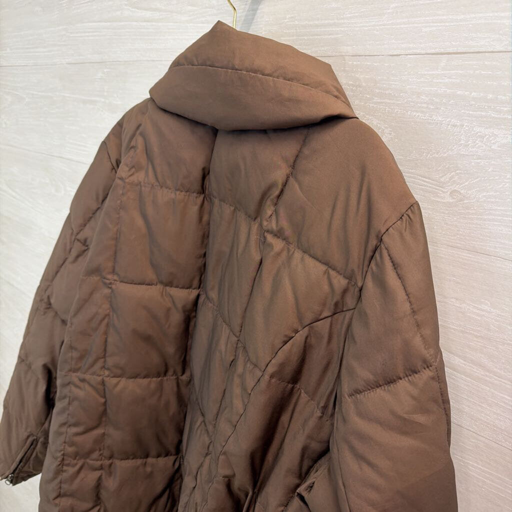 Xtreme Tek Brown Quilted Puffer Jacket 26/28 Womens