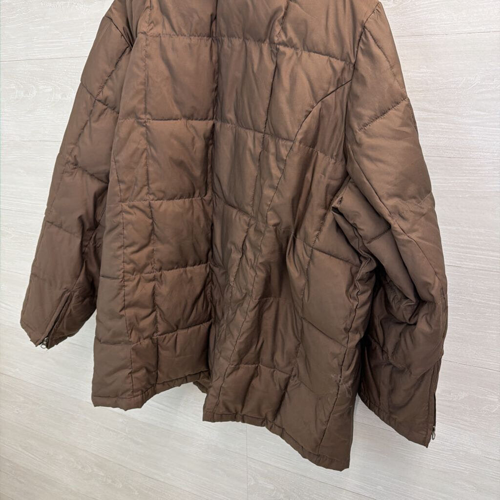 Xtreme Tek Brown Quilted Puffer Jacket 26/28 Womens