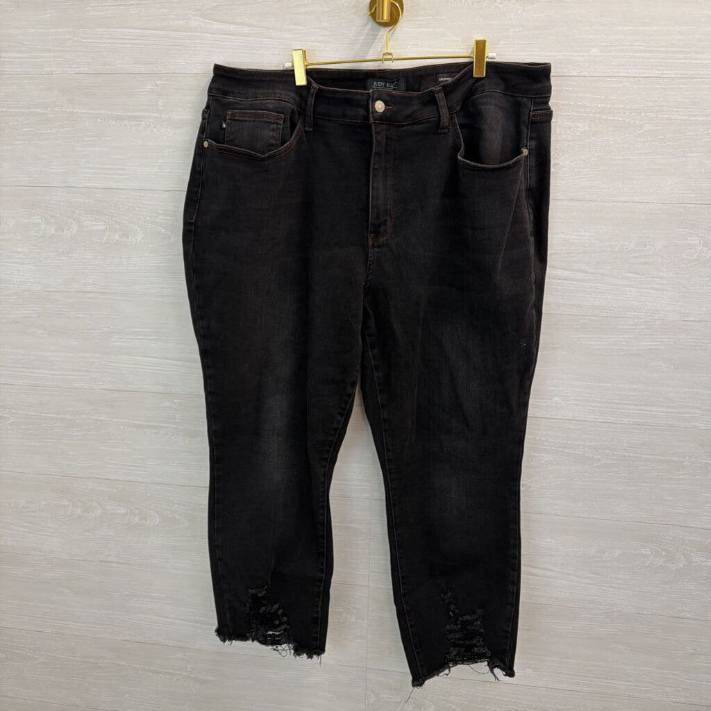 Judy Blue Dark Wash Cropped Straight Jeans 24 Womens