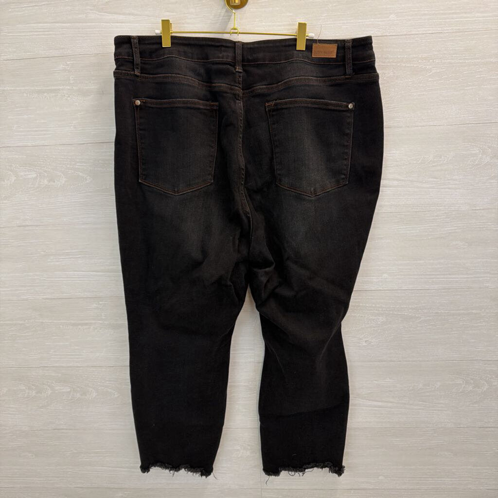 Judy Blue Dark Wash Cropped Straight Jeans 24 Womens