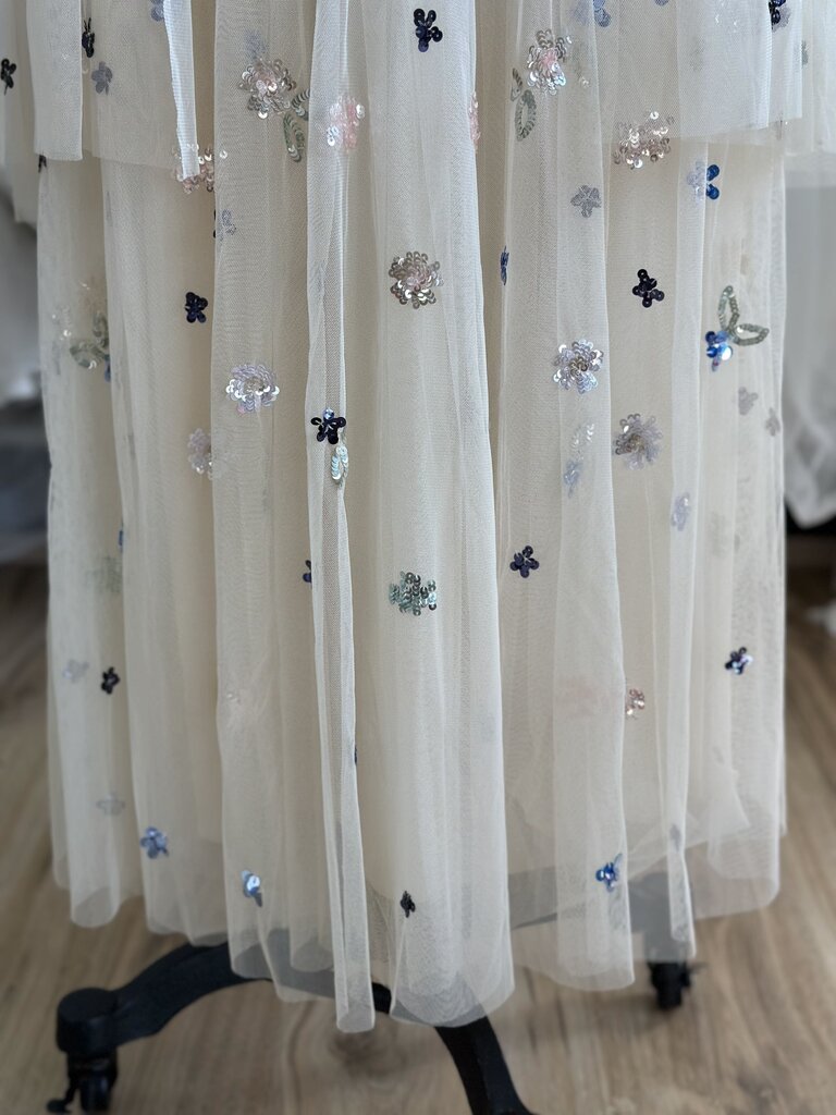 Needle & Thread Sequined Dress And Cape Medium/Large