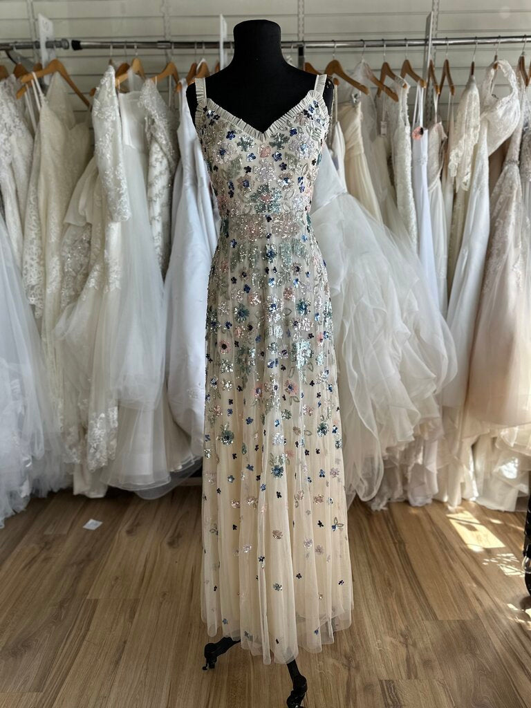 Needle & Thread Sequined Dress And Cape Medium/Large