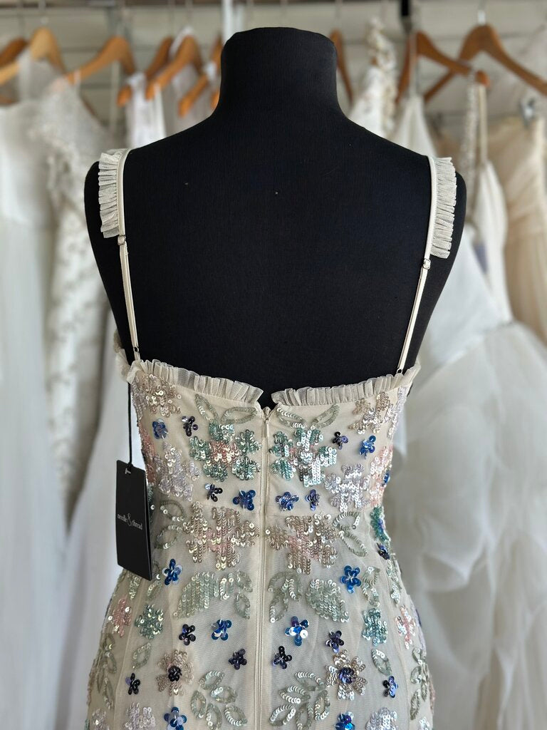 Needle & Thread Sequined Dress And Cape Medium/Large